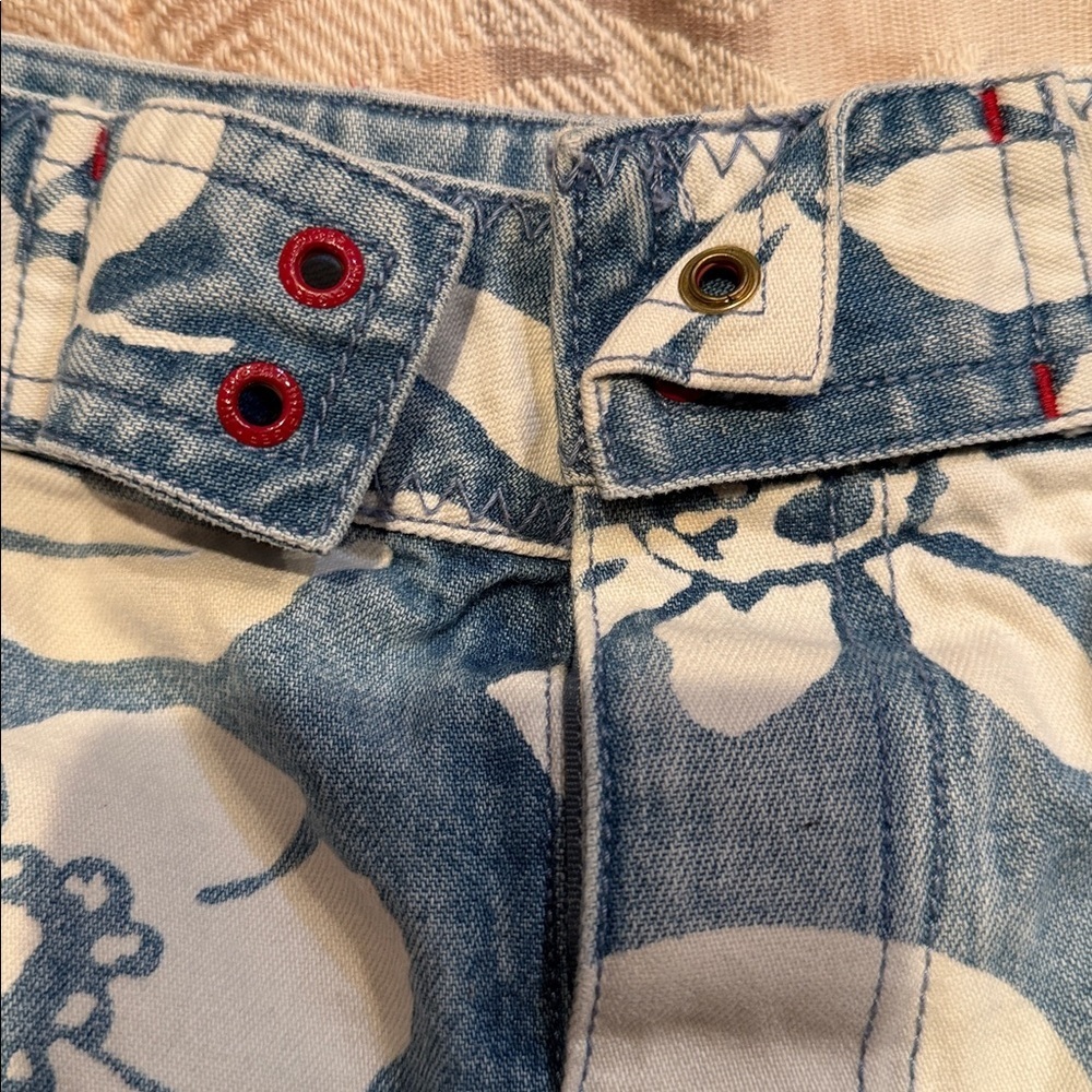 Tommy Hilfiger Blue Floral Jean Shorts vintage - Picture 4 of 6